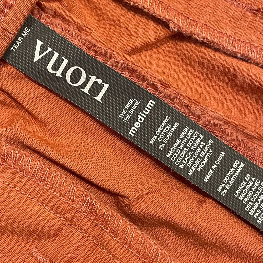 ~ VUORI Med Vintage Ripstop Short DuraTerra Rust Terracotta Womens Cut Off VW385 - Picture 3 of 16